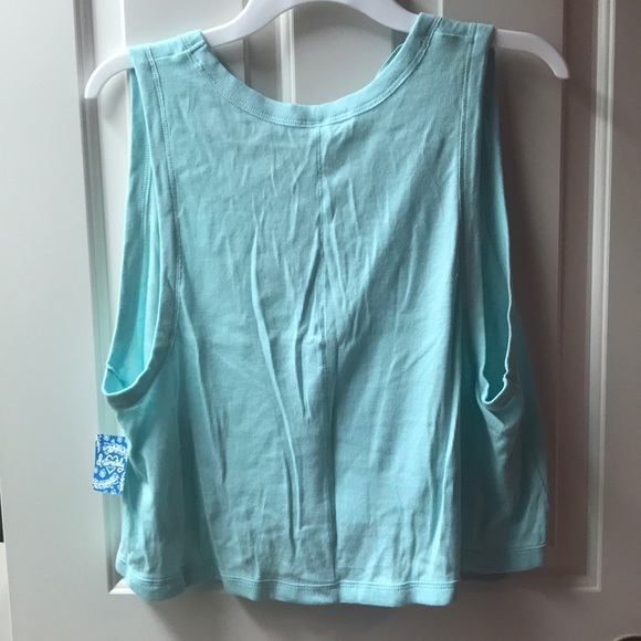 Free People Light Blue V Neck Tank - Picture 4 of 4